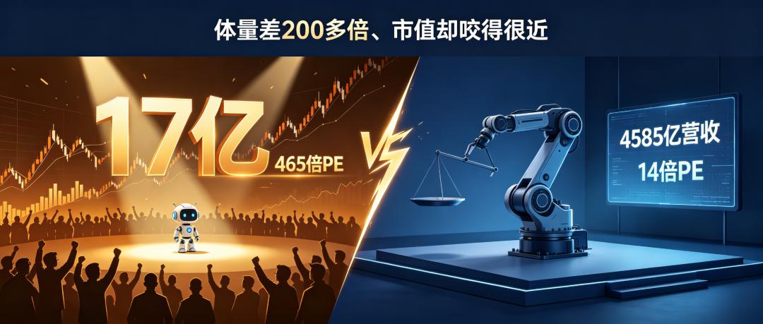 17亿营收对上4585亿，市值一度咬得很近