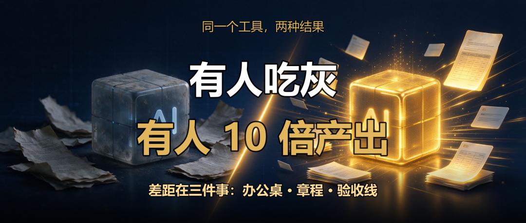 同一个工具有人吃灰有人10倍产出，差距在三件事