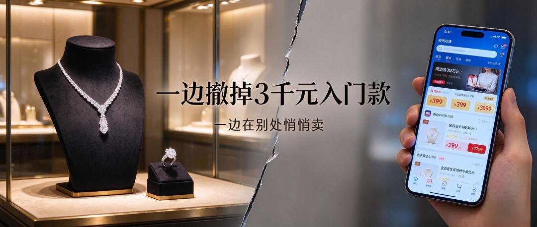 一边撤掉3千元入门款，一边在别处悄悄卖