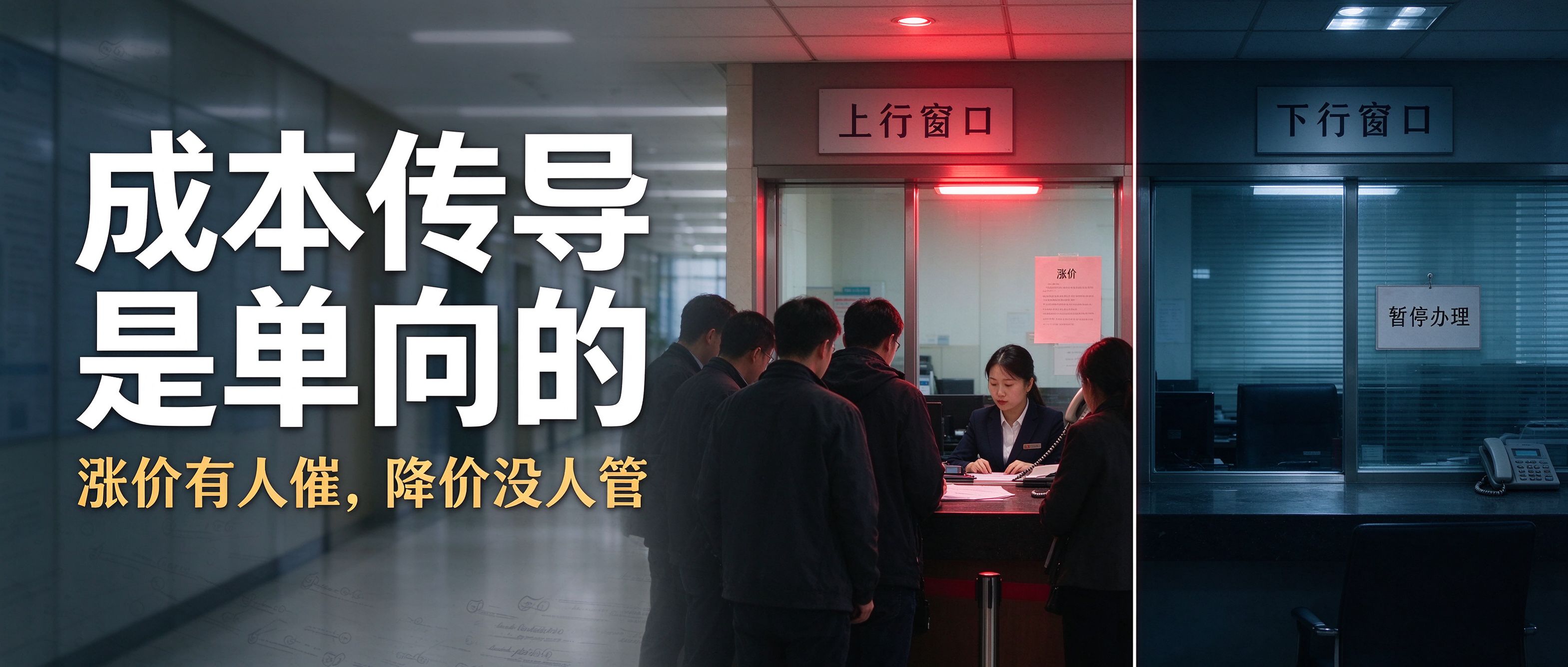 成本传导是单向的：涨价有人催，降价没人管